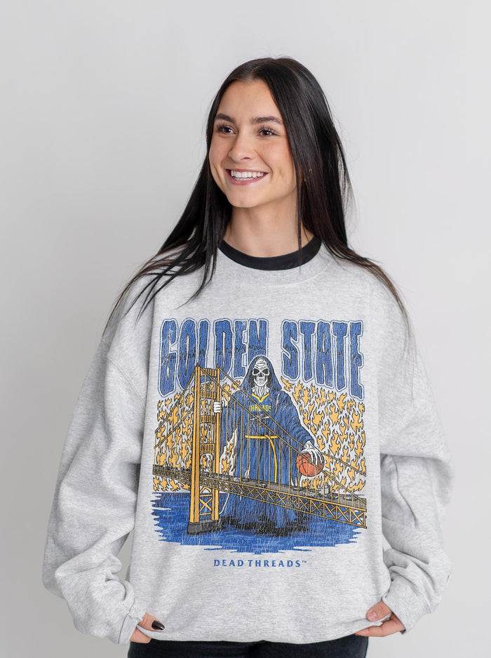 GOLDEN STATE BASKETBALL CREWNECK SWEATSHIRT – Sweatshirt – Dead Threads Apparel