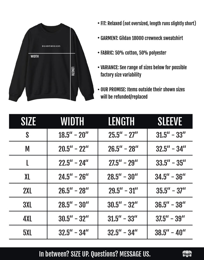 SUGAR MAMA - “DT ESSENTIAL" CREWNECK SWEATSHIRT – Sweatshirt – Dead Threads Apparel