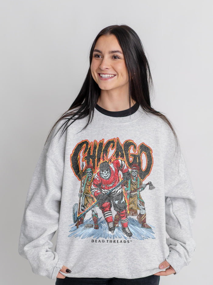 CHICAGO HOCKEY CREWNECK SWEATSHIRT – Sweatshirt – Dead Threads Apparel