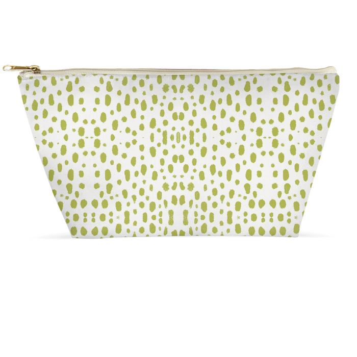 Cosmetic Bag - Spots on Spots Green