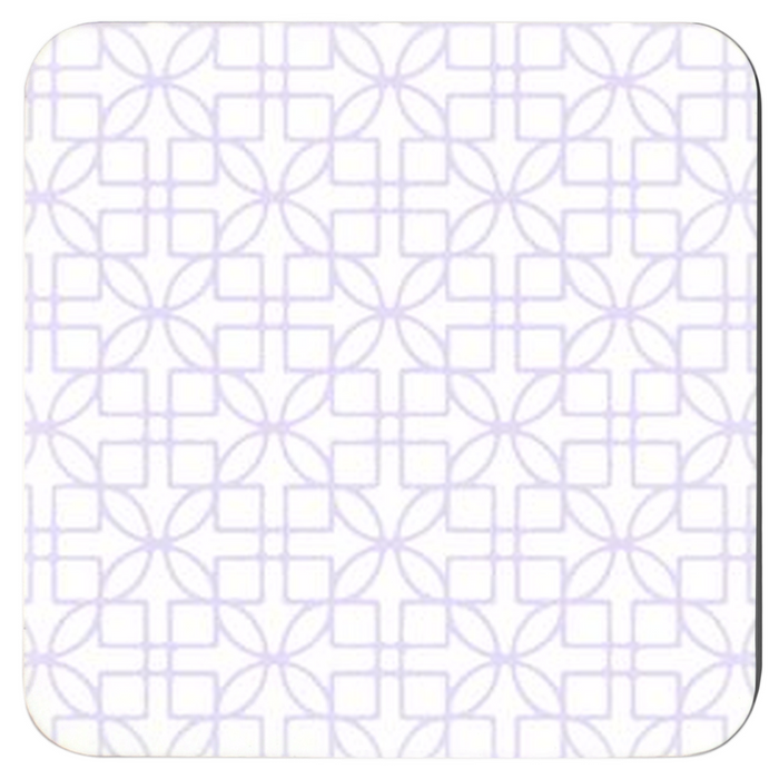D&D Lattice Lilac Coasters (Set of 4)