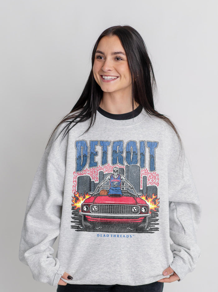 DETROIT BASKETBALL CREWNECK SWEATSHIRT – Sweatshirt – Dead Threads Apparel