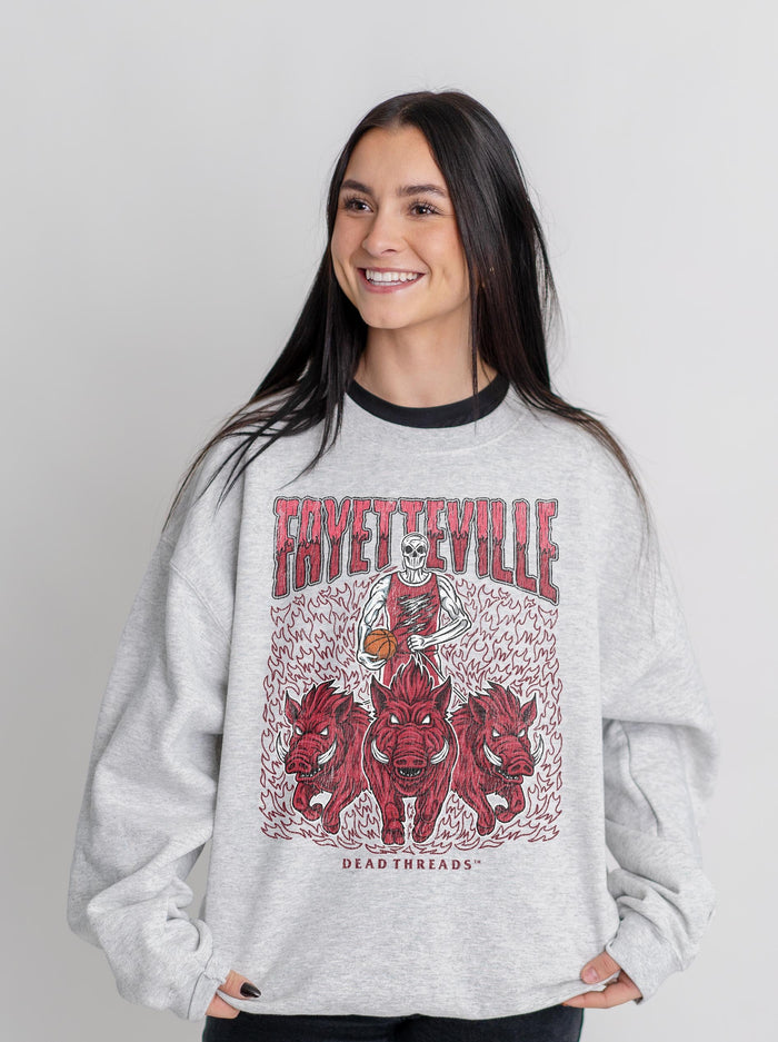 FAYETTEVILLE BASKETBALL CREWNECK SWEATSHIRT – Sweatshirt – Dead Threads Apparel