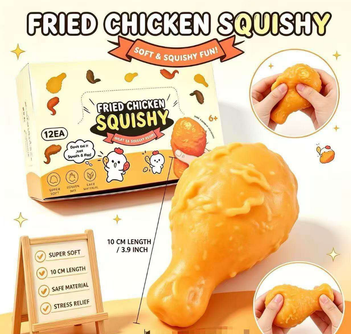 Fried Chicken Squishy Sensory Fidget Toy