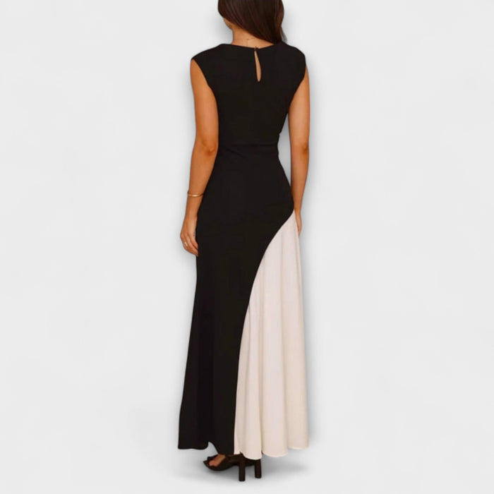 Isabel - Monochrome Color Block Waist Dress