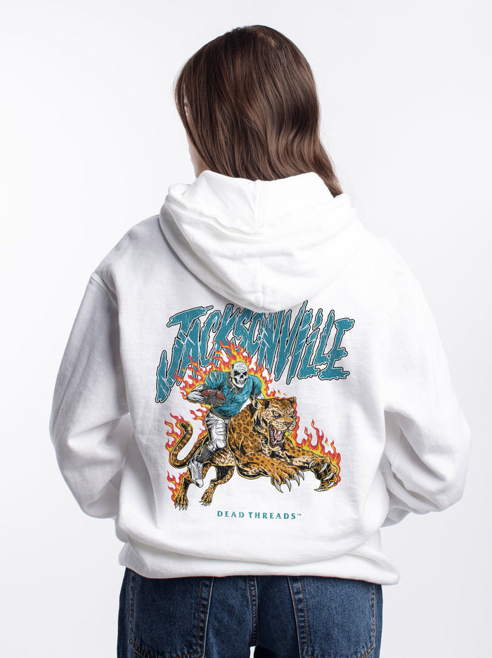 JACKSONVILLE FOOTBALL v2 - “DT ESSENTIAL" HOODIE – Hoodie – Dead Threads Apparel