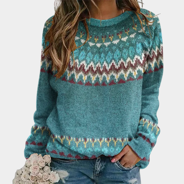 Joana - Pullover with Ethno Pattern