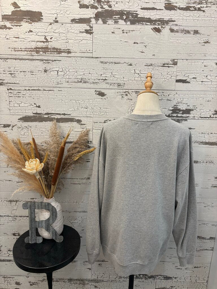Loveshack Fancy Grey Crew Neck