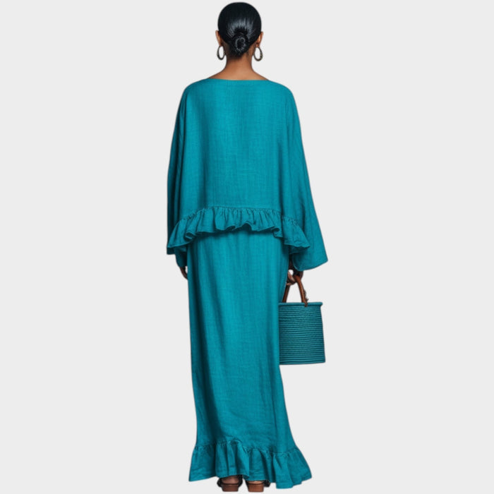 Marina | Ruffled Top and Maxi Skirt Set