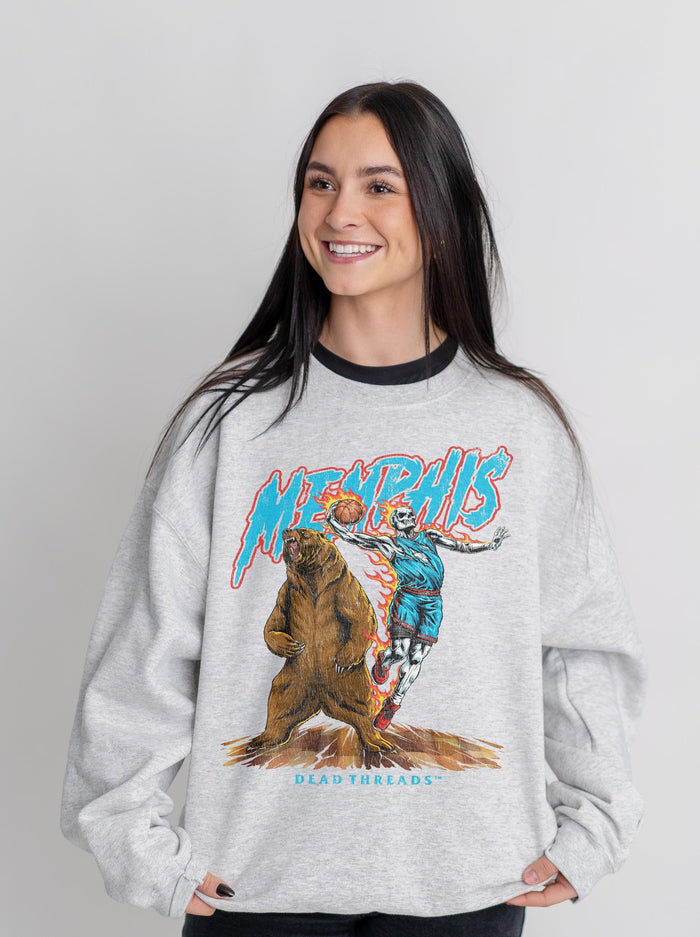 MEMPHIS BASKETBALL CREWNECK SWEATSHIRT – Sweatshirt – Dead Threads Apparel
