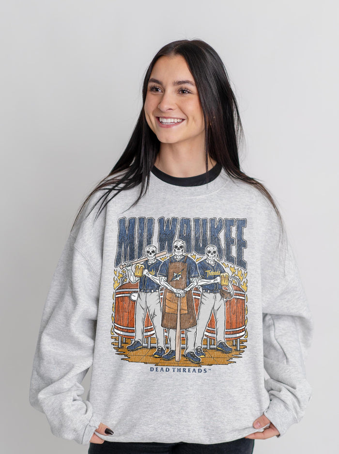 MILWAUKEE BASEBALL CREWNECK SWEATSHIRT – Sweatshirt – Dead Threads Apparel