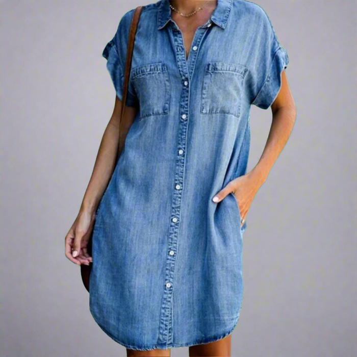 Mini dress made from elastic fabric