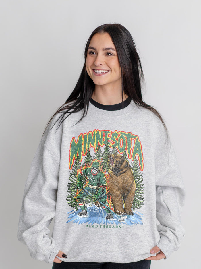 MINNESOTA HOCKEY CREWNECK SWEATSHIRT – Sweatshirt – Dead Threads Apparel