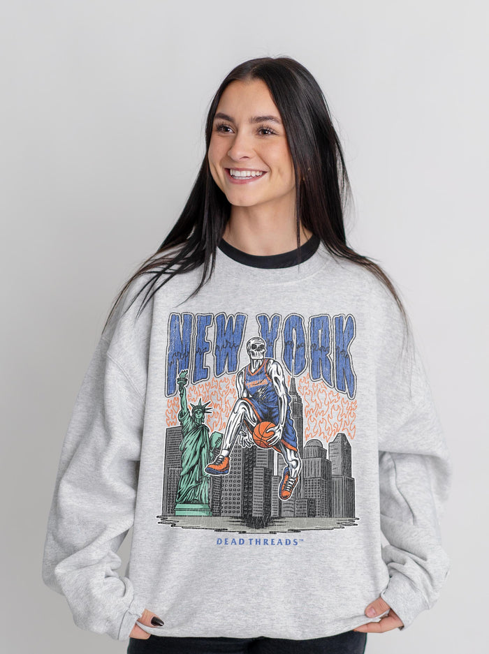 NEW YORK BASKETBALL CREWNECK SWEATSHIRT – Sweatshirt – Dead Threads Apparel