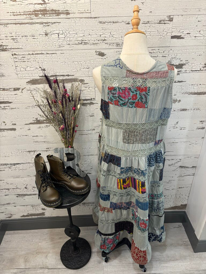 POL New Patchwork Maxi Dress