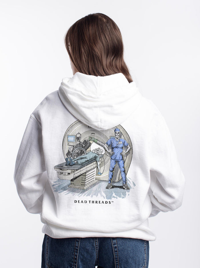 RADIATION REAPER (MRI, MALE) - “DT ESSENTIAL" HOODIE – Hoodie – Dead Threads Apparel