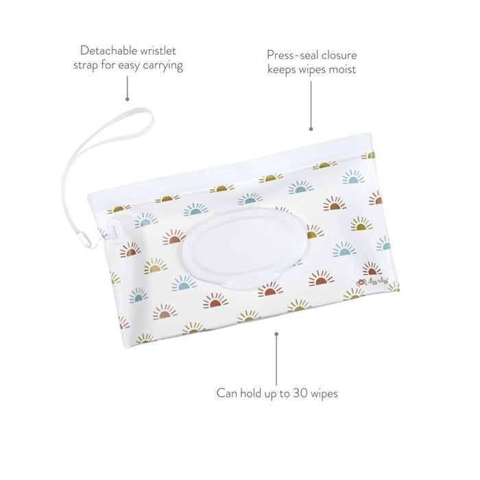 Take & Travel™ Pouch Reusable Wipes Cases Lilac Dino