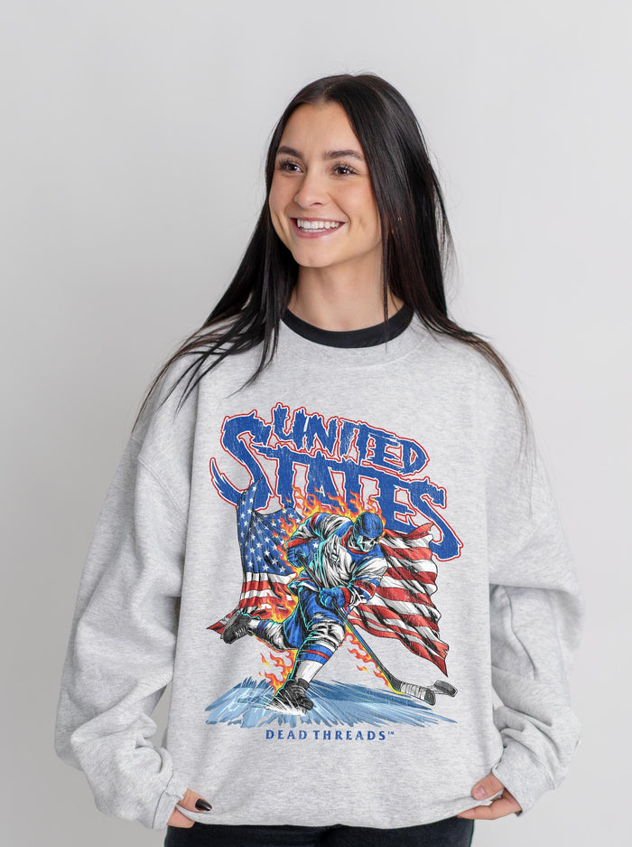 USA HOCKEY v1 CREWNECK SWEATSHIRT – Sweatshirt – Dead Threads Apparel