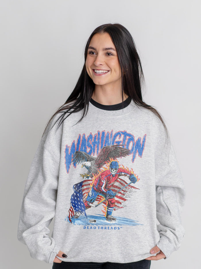 WASHINGTON HOCKEY CREWNECK SWEATSHIRT – Sweatshirt – Dead Threads Apparel