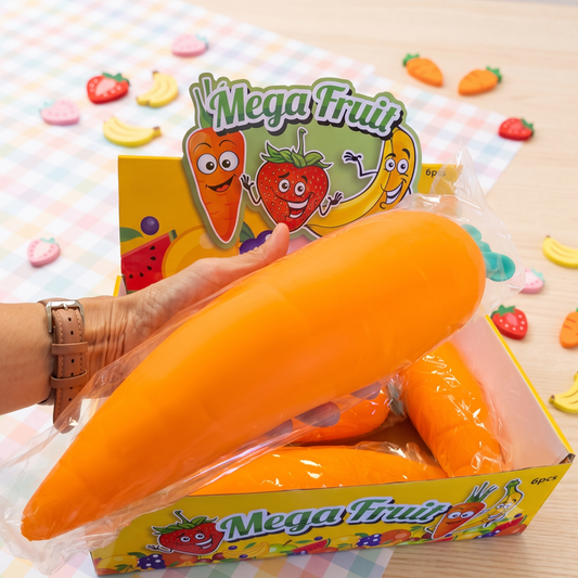 12" Ultra Jumbo Carrot Squishy Sensory Fidget Toy