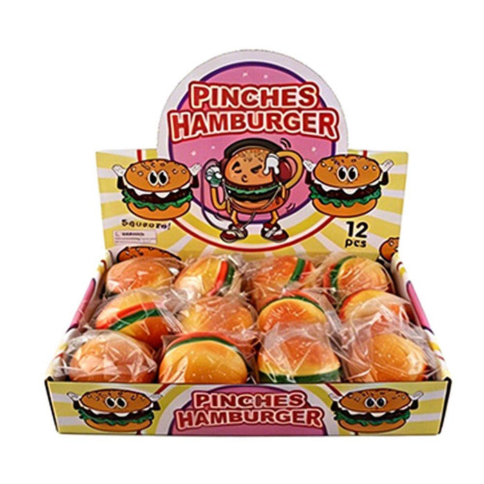 12PCS - Hamburger Squeeze Squishy Stress Relief Toy