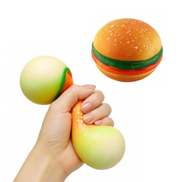 12PCS - Hamburger Squeeze Squishy Stress Relief Toy