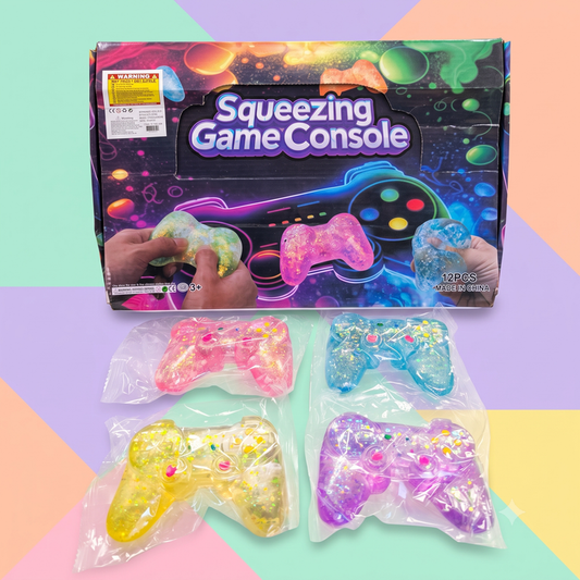 4" Glitter Large Maltose Game Controller Squishy Fidget Toy