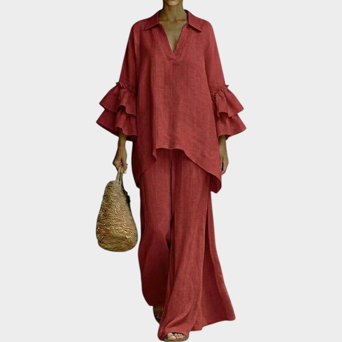Amelie | Flutter Sleeve Two-Piece Set