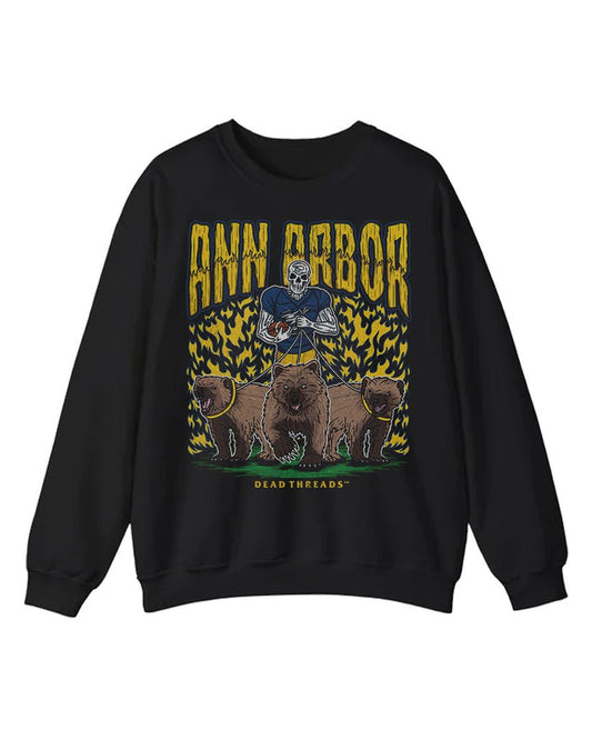 ANN ARBOR FOOTBALL CREWNECK SWEATSHIRT – Sweatshirt – Dead Threads Apparel