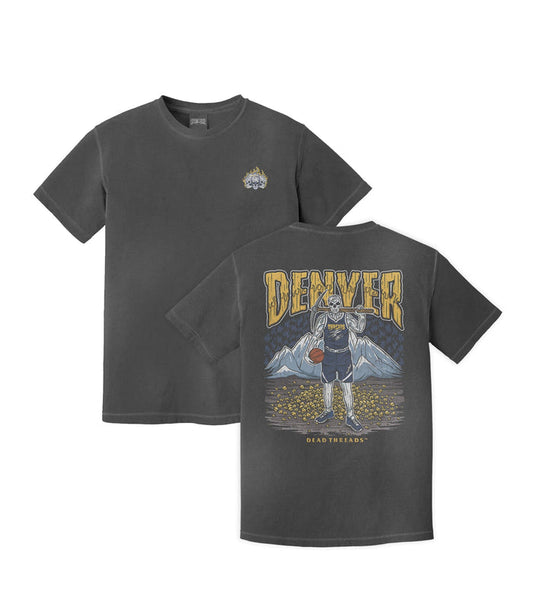 DENVER BASKETBALL - “3 SKULL” PREMIUM T - SHIRT – T-Shirt – Dead Threads Apparel