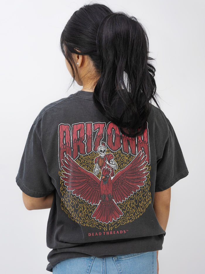 ARIZONA FOOTBALL - “3 SKULL” PREMIUM T - SHIRT – T-Shirt – Dead Threads Apparel