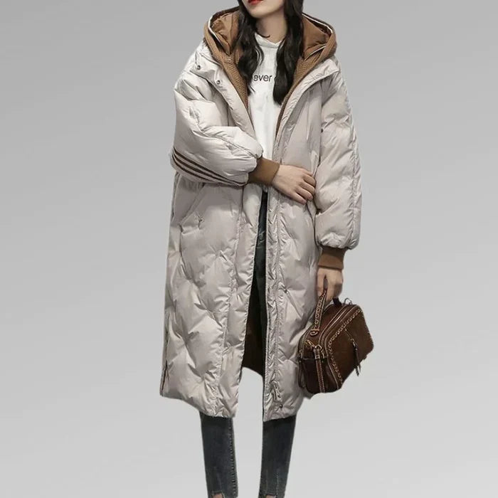 "Aurelian" Hooded Knee-Length Winter Parka