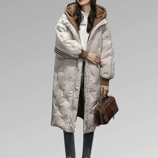 "Aurelian" Hooded Knee-Length Winter Parka