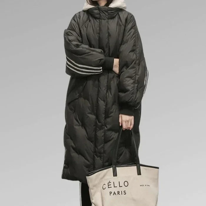 "Aurelian" Hooded Knee-Length Winter Parka