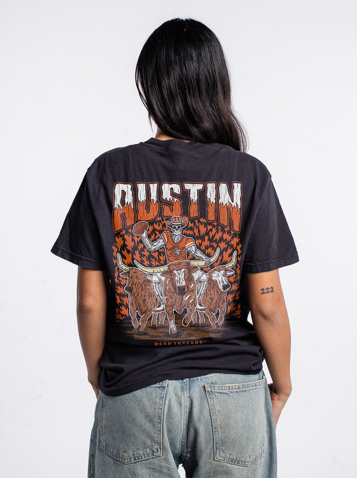 AUSTIN FOOTBALL - “3 SKULL” PREMIUM T - SHIRT – T-Shirt – Dead Threads Apparel