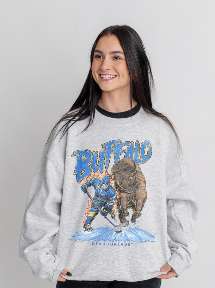 BUFFALO HOCKEY CREWNECK SWEATSHIRT – Sweatshirt – Dead Threads Apparel