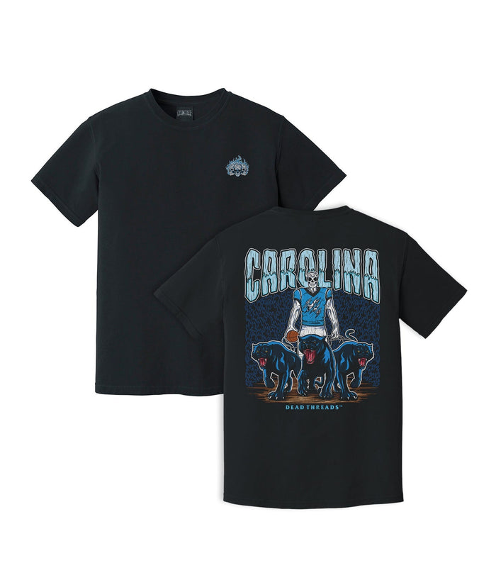 CAROLINA FOOTBALL - “3 SKULL” PREMIUM T - SHIRT – T-Shirt – Dead Threads Apparel