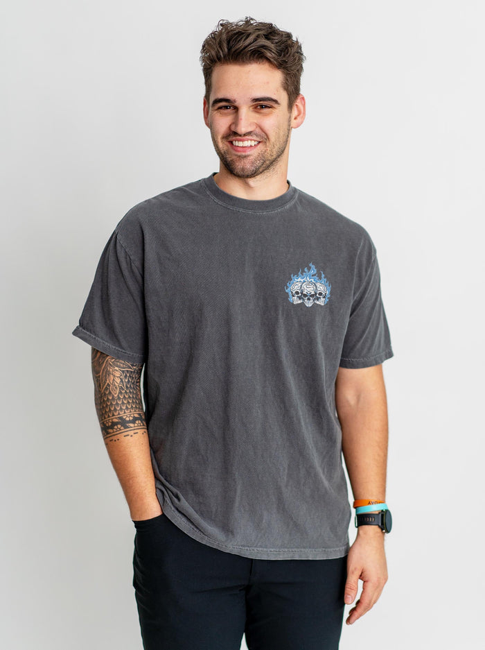 CHAPEL HILL FOOTBALL - “3 SKULL” PREMIUM T - SHIRT – T-Shirt – Dead Threads Apparel