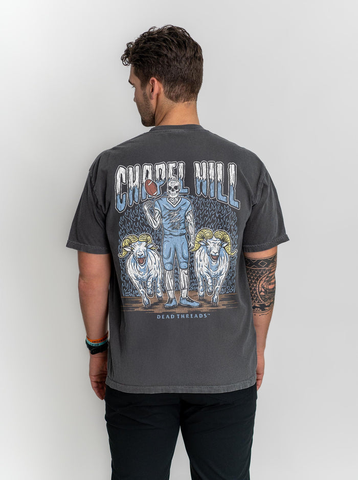 CHAPEL HILL FOOTBALL - “3 SKULL” PREMIUM T - SHIRT – T-Shirt – Dead Threads Apparel