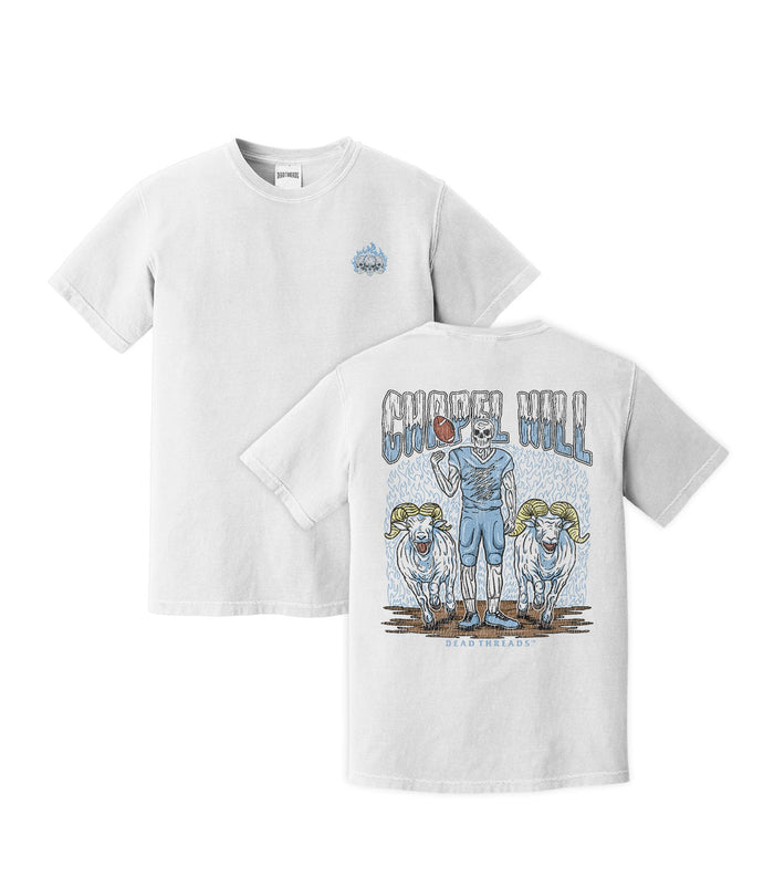 CHAPEL HILL FOOTBALL - “3 SKULL” PREMIUM T - SHIRT – T-Shirt – Dead Threads Apparel