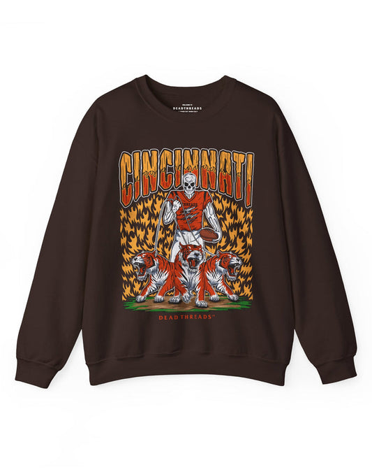 CINCINNATI FOOTBALL v1 CREWNECK SWEATSHIRT – Sweatshirt – Dead Threads Apparel
