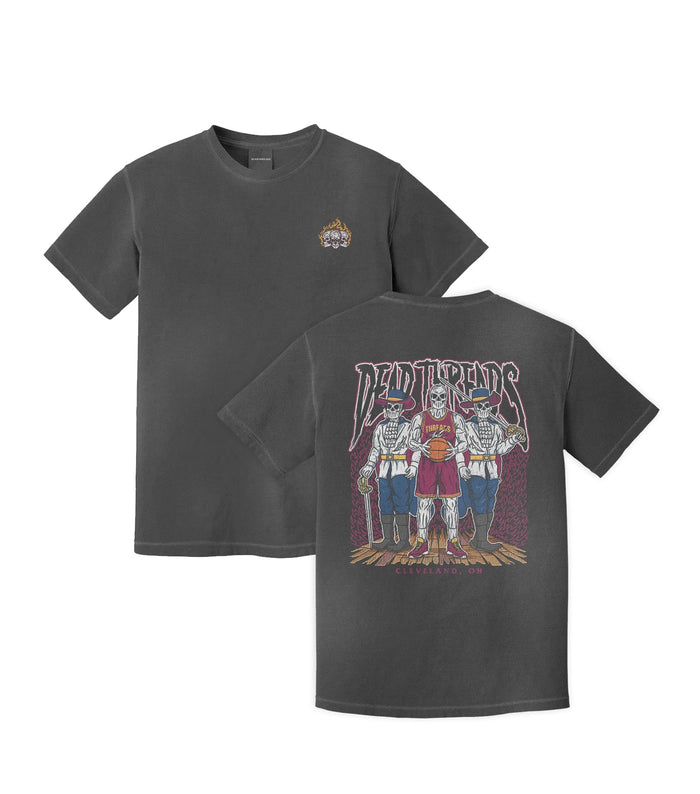 CLEVELAND BASKETBALL - “3 SKULL” PREMIUM T-SHIRT – T-Shirt – Dead Threads Apparel