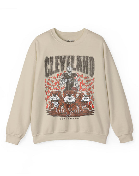 CLEVELAND FOOTBALL v1 CREWNECK SWEATSHIRT – Sweatshirt – Dead Threads Apparel