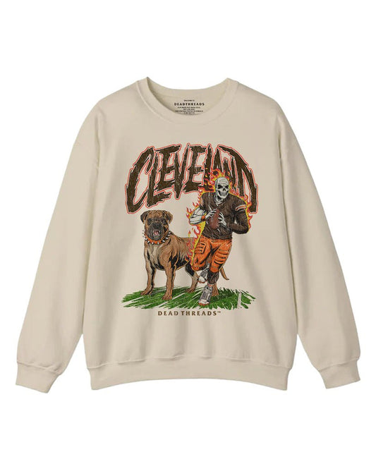 CLEVELAND FOOTBALL v2 CREWNECK SWEATSHIRT – Sweatshirt – Dead Threads Apparel