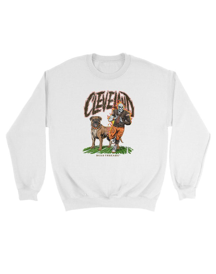 CLEVELAND FOOTBALL v2 KIDS CREWNECK SWEATSHIRT – Kids clothes – Dead Threads Apparel