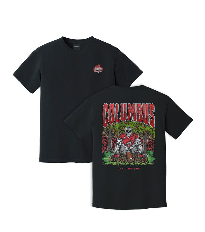 COLUMBUS FOOTBALL - “3 SKULL” PREMIUM T - SHIRT – T-Shirt – Dead Threads Apparel