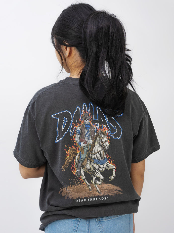 DALLAS FOOTBALL v2 - “3 SKULL” PREMIUM T - SHIRT – T-Shirt – Dead Threads Apparel