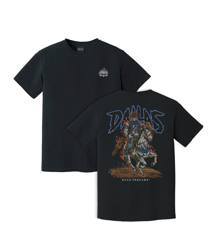 DALLAS FOOTBALL v2 - “3 SKULL” PREMIUM T - SHIRT – T-Shirt – Dead Threads Apparel