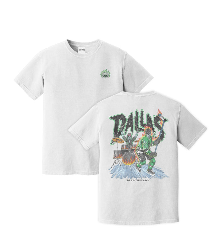 DALLAS HOCKEY - “3 SKULL” PREMIUM T - SHIRT – T-Shirt – Dead Threads Apparel