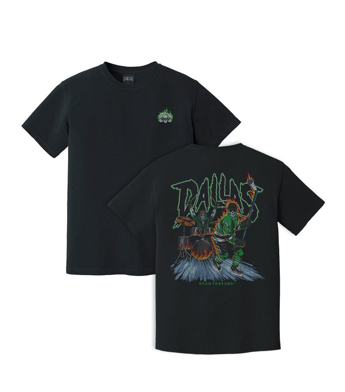 DALLAS HOCKEY - “3 SKULL” PREMIUM T - SHIRT – T-Shirt – Dead Threads Apparel